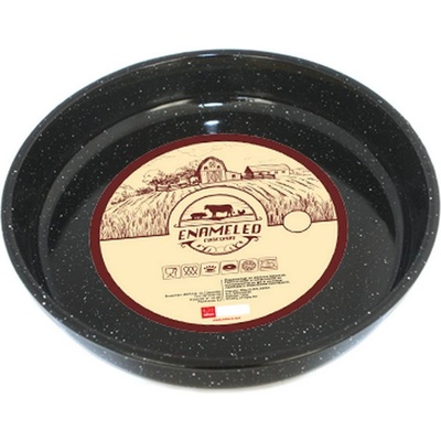 36 см черна емайлирана плитка тава