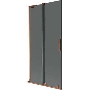 Mexen Velar L вана екран с 2 плъзгащи се крила, 95 x 150 см, графит, розово злато - 896-095-003-41-60 (896-095-003-41-60)