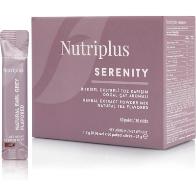 Nutriplus Serenity čaj s malinovou příchutí 30 x 1,7 g