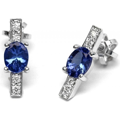 Klenoty Budín ručně vyrobené ze zlata s modrými tanzanity a diamanty J-28026-17