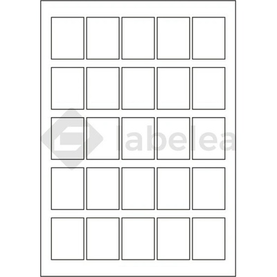 Labelea Samolepiace etikety 35x45 mm biele papierové, na hárku A4, pre laserovú a atramentovú tlač, Farba etikiet Biela, Počet hárkov v balení 100 EPY035045W025S