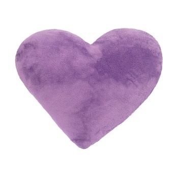 Bellatex Tvarovaný vankúš Srdce fialová 42x48