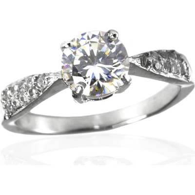 BM Jewellery Dámský prsten s čirým zirkonem Brittany S18150