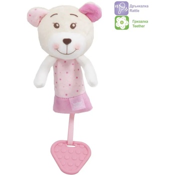 Амек Тойс Бебешка държалка с мече Розова (90651)