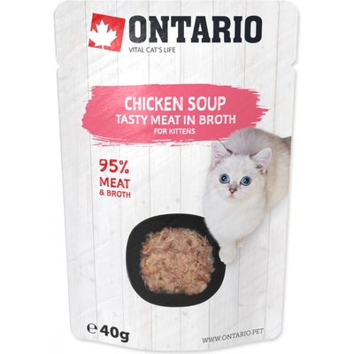 Ontario Kitten Soup Chicken Carrot & Rice 12 x 40 g