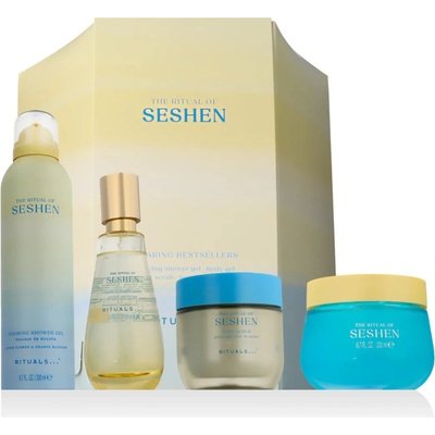 Rituals The Ritual Of Seshen sprchová pena 200 ml + telový gél 200 ml + telový peeling 200 g + parfumovaný sprej na telo a vlasy 100 ml
