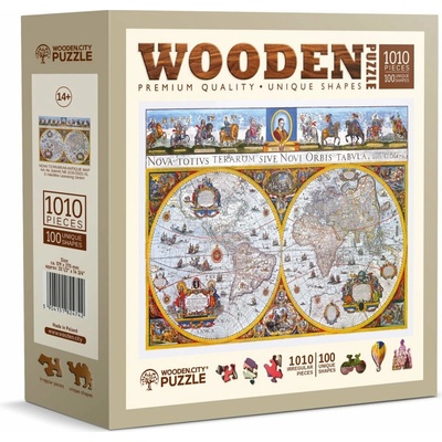 WOODEN CITY Dřevěné Antická mapa Nova Terrarum 1010 dielov