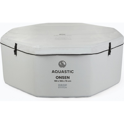 AQUASTIC Basen pompowany AQUASTIC ONSEN drop stitch 1400 l 186 cm szary