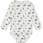 Minymo Детско ежедневно термо бельо Minymo Kid's Body L/S AOP Body - White Pepper - размер 68 (EU) (714-1853-0212)