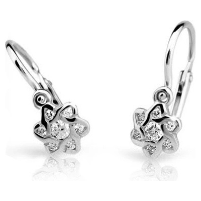 Cutie Jewellery náušnice C2149B CZ White biele zlato
