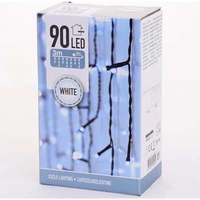 Kinekus Svetlo vianočné cencúle 90 LED teplé biele 3 m vonkajšie/vnútorné xxx WW