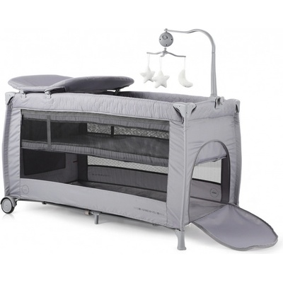 Chipolino Cestovná postieľka Bella Ash Grey