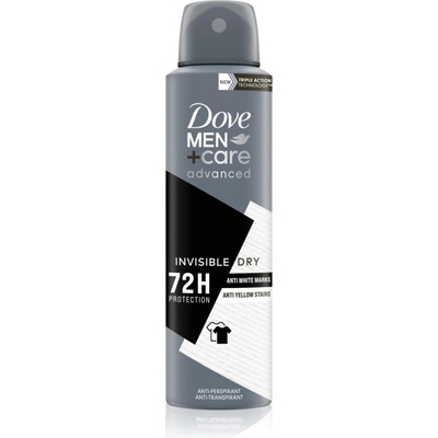 Dove Men+Care Antiperspirant антиперспирант срещу бели и жълти петна 72 ч. Invisibile Dry 150ml