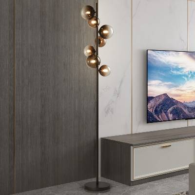 Brilagi - LED подова лампа MILLA 7xG9/3W/230V кафява/опушена (BG3764)