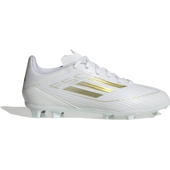 Adidas Юношески футболни бутонки Adidas F50 Academy Junior Firm Ground Football Boots - White/Gold/Wht