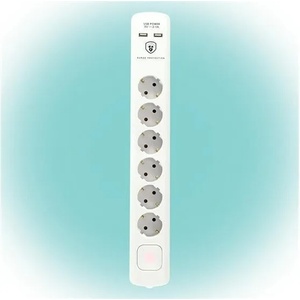 Somogyi Elektronic 8 Plug + 2 USB 1,4 m Switch (NVT 06K USB/WH)