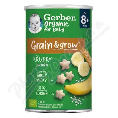 Gerber Organic CHRUMKY Ryžovo-pšeničné s banánom35 g