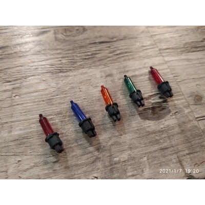 Ornex Vánoční žárovky náhradní 5V 0,120A 0,60W barevné