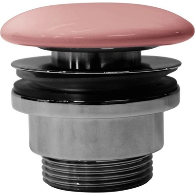 GSI umývadlová výpusť 5/4“, neuzatvárateľná, hr.5-65 mm, keramická krytka, blush mat PVC24