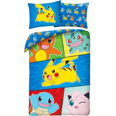 Halantex obliečky Pokémon Pokedex 140x200 70x90 POK-931BL
