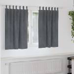 Pure Line Home Кадифени завеси в цвят сив с текстилни гайки (уши), 2 бр. , 140 x 140 см - zalegloto - 53,00 лв