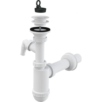 Alcadrain Umývadlový sifón, plastový prívod s kohútikom, DN41 A42P