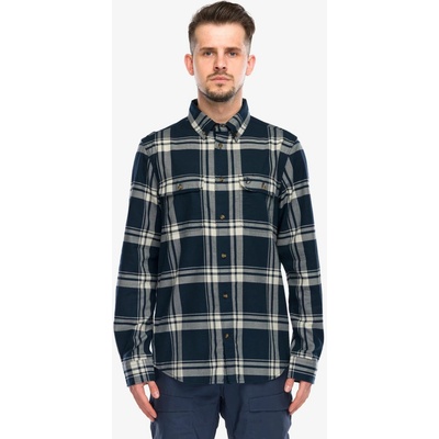 Fjallraven Ovik Lite turistická flanelová košel'a dark navy/chalk white
