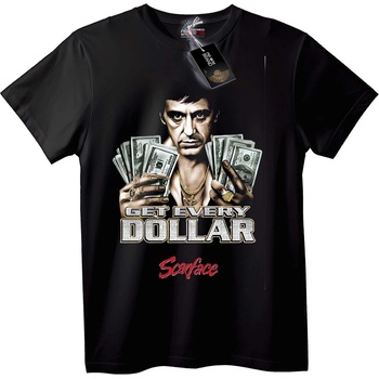 NOONEBRAND Тениска Scarface - Спечели всеки долар - 4XL, White