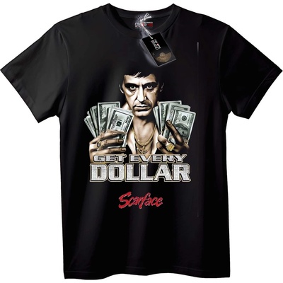 NOONEBRAND Тениска Scarface - Спечели всеки долар - 4XL, White