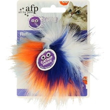 AFP Hračka pro kočky Furry Ball chlupatý míček se šantou 9,5cm