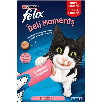 Felix DELIMOMENTS s příchutí lososa 4 x 10 g