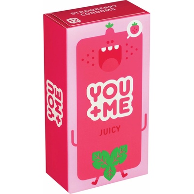 You & me lubrikované kondómy Juicy 12 ks