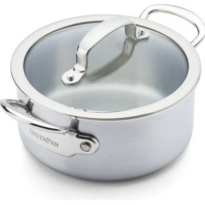 GreenPan Nerezový hrniec Premiere Pro so sklenenou pokrievkou, Ø 18 cm / 2,13 l CC010236-001