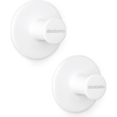Brabantia Комплект 2 бр закачалки Brabantia ReNew 1003486, Включен монтажен комплект, До 2 кг, Бял (ReNew 1003486)