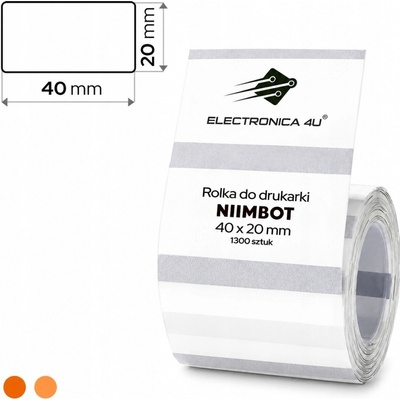 Samolepicí štítky samolepky termální pro Niimbot K2 K3 40x20 mm, 1300 ks