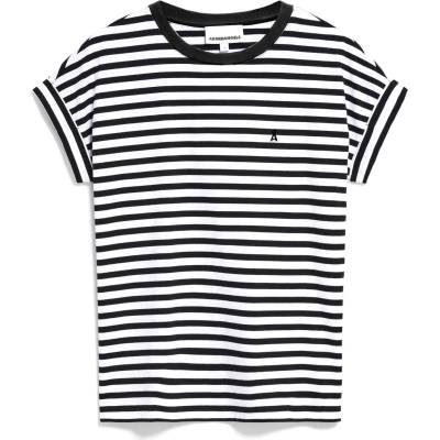 Armedangels Дамска тениска ARMEDANGELS Women's Idaara Stripes T-shirt - White / Black (916-2765-0112)