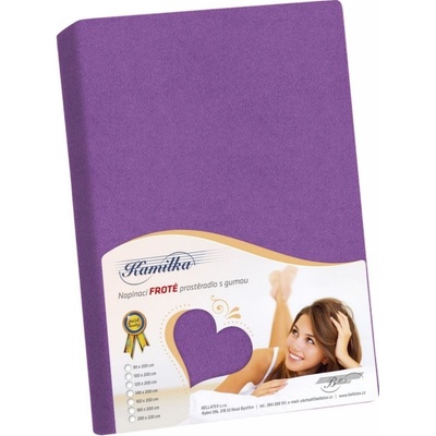 Bellatex froté plachta Kamilka tmavo fialová 120x200