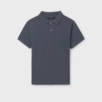 MAYORAL Поло тениска къс ръкав памук basic тъмносив цвят за момче Mayoral