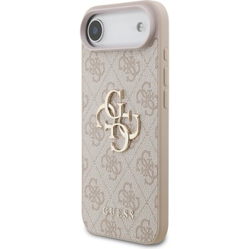 GUESS Предпазен калъф Guess PU 4G Metal Logo за iPhone 17 Air, розов (13931)