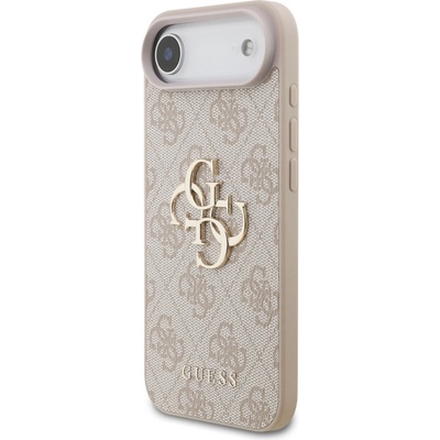 GUESS Предпазен калъф Guess PU 4G Metal Logo за iPhone 17 Air, розов (13931)