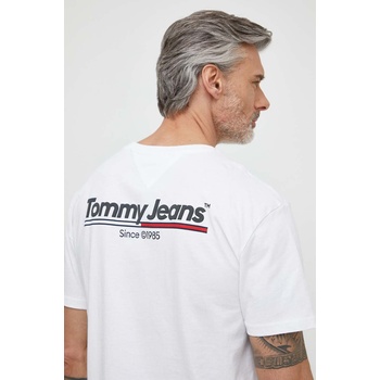 Tommy Jeans Памучна тениска Tommy Jeans в бяло с принт DM0DM18590 (DM0DM18590)