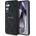 GUESS Калъф GUESS, PU Leather Colored Ring MagSafe за Samsung Galaxy S25, GUHMS25SG4GFRK, Черен (GUHMS25SG4GFRK)