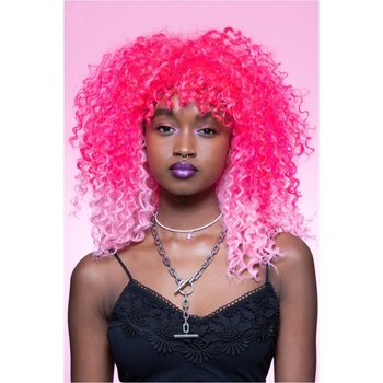 Image 1 of Fever Manic Panic Pink Passion Ombre Curl Girl Wig