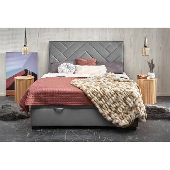 Halmar Легло спалня 160 CONTINENTAL 1 - сиво (CONTINENTAL-1/gray/BED//HAL)