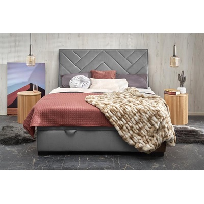 Halmar Легло спалня 160 CONTINENTAL 1 - сиво (CONTINENTAL-1/gray/BED//HAL)