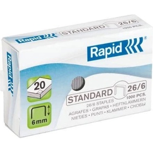  Телчета за телбод Rapid Standard №26/6 1000 бр (1710040-24861300)