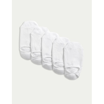 Marks & Spencer Къси чорапи Trainer Liners с технология Cool & Fresh, 5 чифта в опаковка Marks & Spencer бяло Marks & Spencer | Byal | МЪЖЕ | 39 1/2-41