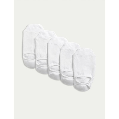Marks & Spencer Къси чорапи Trainer Liners с технология Cool & Fresh, 5 чифта в опаковка Marks & Spencer бяло Marks & Spencer | Byal | МЪЖЕ | 39 1/2-41