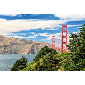 DIMEX ART s. r. o Флизелинов фототапет златен мост 375 x 250 см