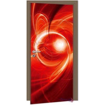 Dimex D-035 samolepící fototapeta na dveře RED ABSTRACT rozměry 95 x 210 cm